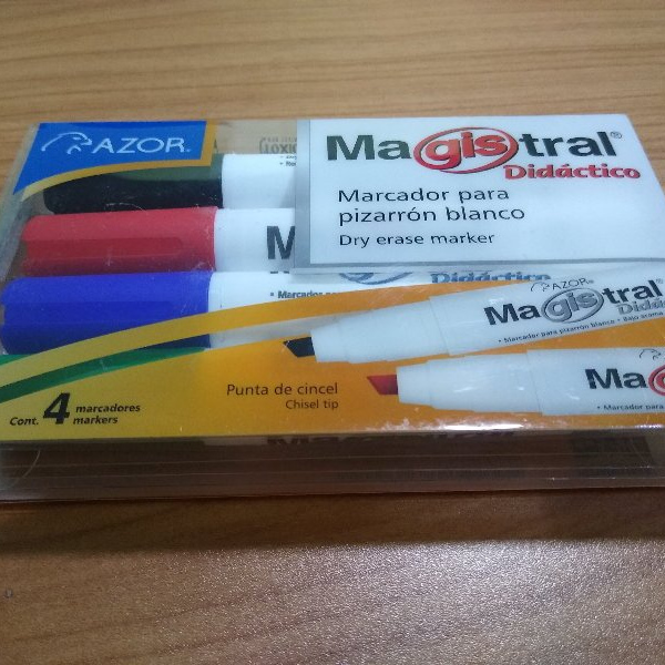MARCADOR PARA PINTARRON MAGISTRAL C/4 DIDACTIVO