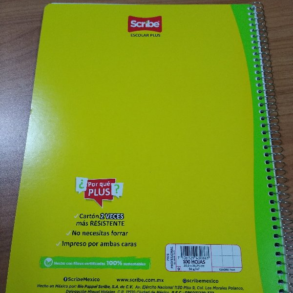 CUADERNO PROF. ESP. C/7 100HJS 7973