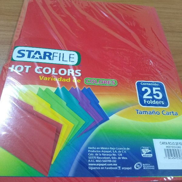 FOLDER HOT COLOR COLORES VARIOS T/C PZA