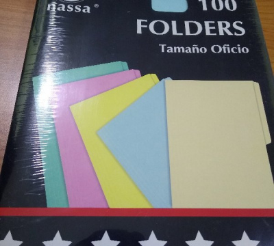 FOLDER NASSA AZUL T/O C/100