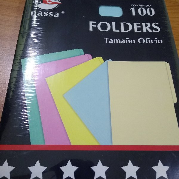 FOLDER NASSA AZUL T/O C/100