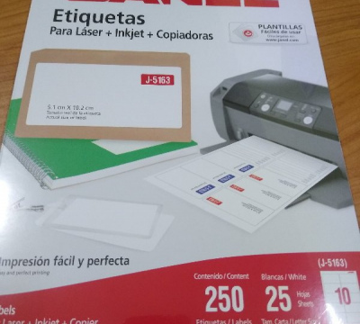 ETIQUETA JANEL J-5165 5.1X10.2 LASER C25